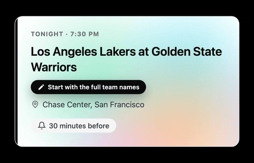 Personalize every event on your calendar